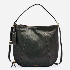 Fossil Black Crossbody Bag with Adjustable Strap
